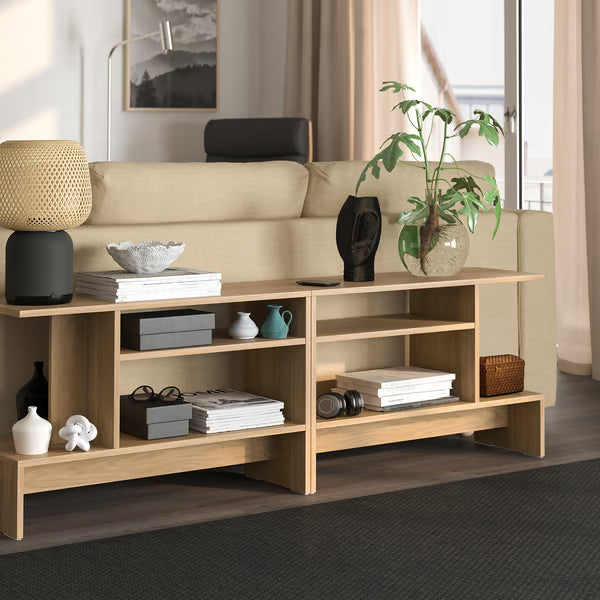 IKEA HOLMERUD Side table, oak effect, 80x31 cm