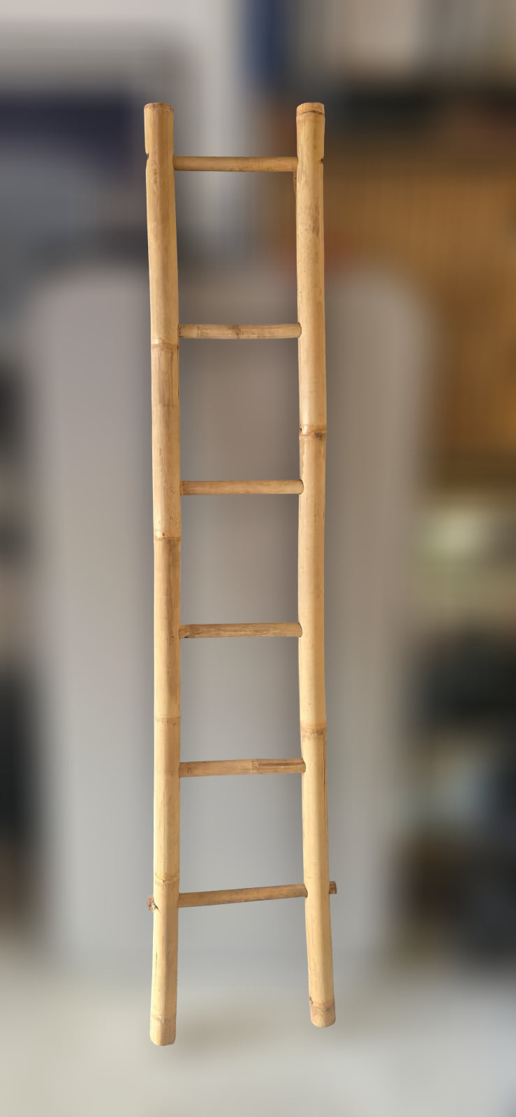 Natural Bamboo Decorative Ladder (202x39)