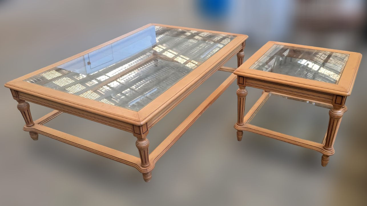 French Provincial Coffee & Side Table Set (2-Piece)