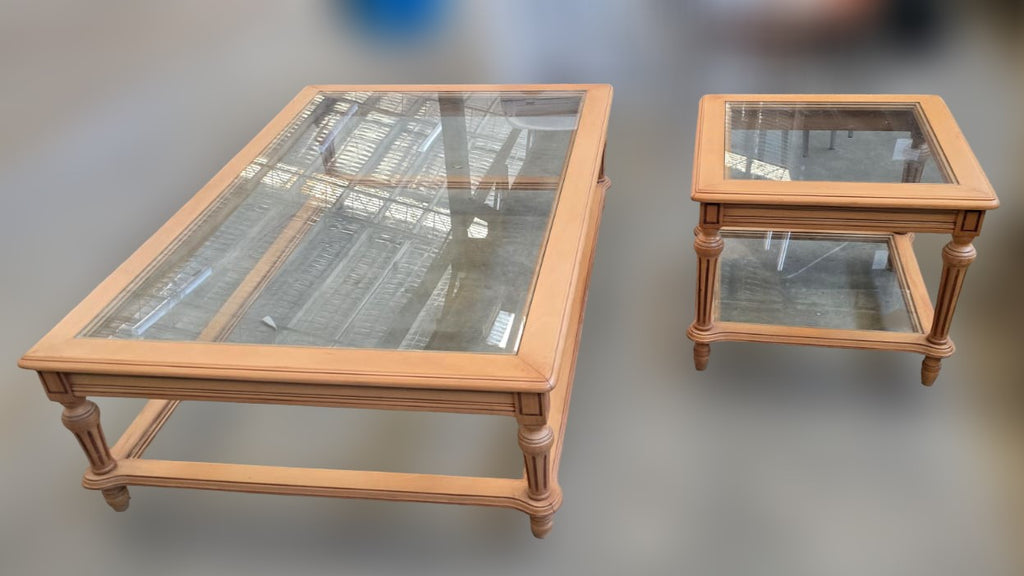 French Provincial Coffee & Side Table Set (2-Piece)