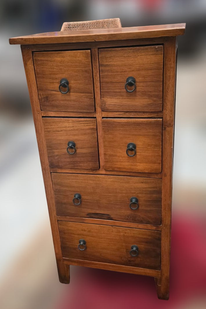 Vintage Solid Timber Multi-Drawer Chest (88x35x27)